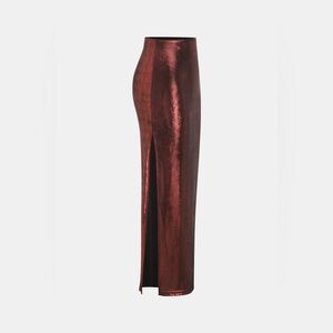 Cupshe xJoJo Red Wine Maxi Skirt Sz L